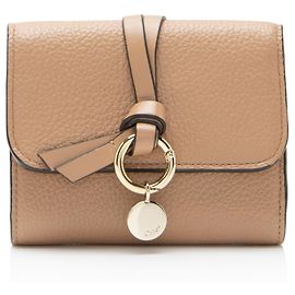 Chloé Carteira Chloe Alphabet Trifold em pele de vitelo