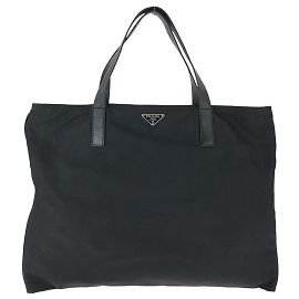 Sacola Prada Tessuto com logo triangular