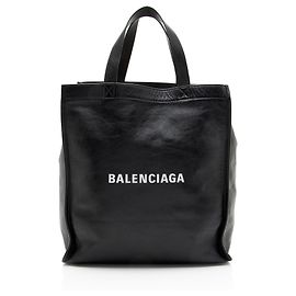 Balenciaga Leather Logo Market Tote