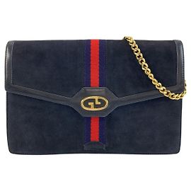 Gucci Suede Chain Shoulder Bag