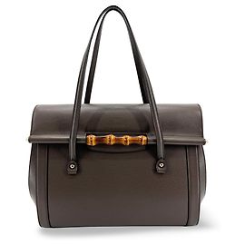 Gucci Bamboo Bullet Top Handle Leather Medium