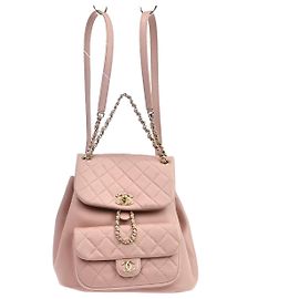 Chanel Duma Drawstring Quilted Leather Large