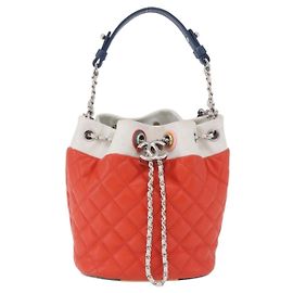 Chanel Cuba Drawstring Bucket Quilted Lambskin Small