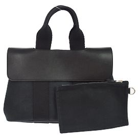 Hermès Hermes Valparaiso East West Toile and Leather PM