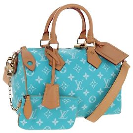 Bolsa LOUIS VUITTON Speedy P9 Bandouliere 25 Turquoise Blue M11561 Auth BA15809SM