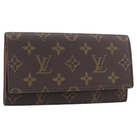 LOUIS VUITTON Monogram Porte En 3 Credit Long Wallet M61818 LV Auth 206092V