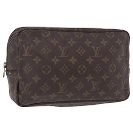 LOUIS VUITTON Monogram Trousse Toilette 28 Clutch Bag M47522 LV Auth 204216