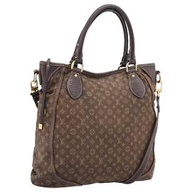 LOUIS VUITTON Monogram Mini Lin Buzasu Anjoul Bag 2way Ebene M95617 Auth ep16190