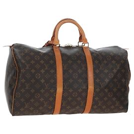 LOUIS VUITTON Monogram Keepall 50 Boston Bag M41426 LV Auth 204399A