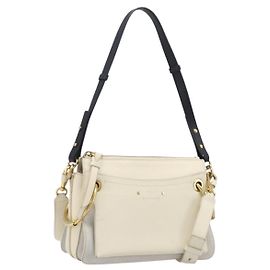 Chloé Sac à épaule Chloe Roy en cuir Ivory Gold Tone Auth BA15577A