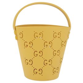 Bolsa de mão GUCCI Rubber Yellow 723051 Auth 206393M