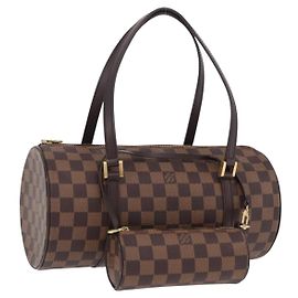 LOUIS VUITTON Damier Ebene Papillon 30 Hand Bag N51303 LV Auth mr3061V