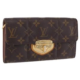 LOUIS VUITTON Monogram Etoile Portefeiulle Sarah Long Wallet M66556 Auth 206306