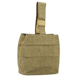 Sac à main Salvatore Ferragamo Satin Gold Auth bs37259