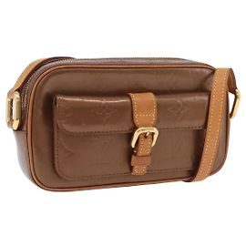 LOUIS VUITTON Monogram Vernis Christy MM Shoulder Bag Bronze M91109 Auth ep16263