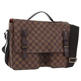 LOUIS VUITTON Damier Ebene Broadway Shoulder Bag N42270 LV Auth BA15571