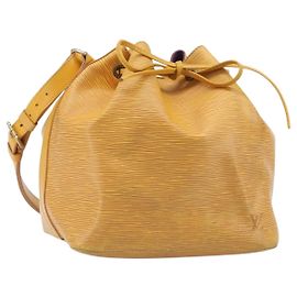 Sac à épaule LOUIS VUITTON Epi Petit Noe Jaune M44109 LV Auth ep16236