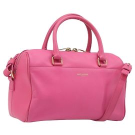 Autre Marque Borsa a mano SAINT LAURENT Baby Duffel in pelle 2way Pink Gold Auth BA15793V