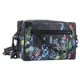 LOUIS VUITTON Monogram Eclipse Foliage Mini Soft Trunk Bag M69072 Auth 202698SM