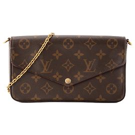 LOUIS VUITTON - Félicie Louis Vuitton Schultertasche aus monogrammiertem beschichtetem Canvas