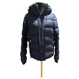 Burberry Brit Giacca Piumino in Lana Blu Navy