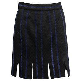 Versace Jeans Couture Tweed-Rock schwarz & blau Größe US S