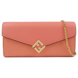 Fendi FF Diamonds Continental Chain Leather