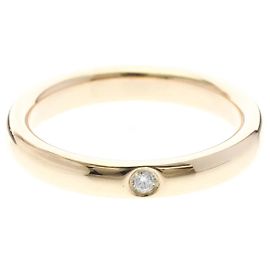 Tiffany & Co. Elsa Peretti 1 Diamond Stacking Band 18K Rose Gold with Diamond