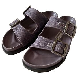 Birkenstock 1774 Arizona French Piping Sandalen - Lavendel Gealterter Samt