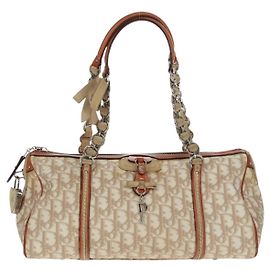 Christian Dior Vintage Trotter Romantique Boston Diorissimo Coated Canvas Medium