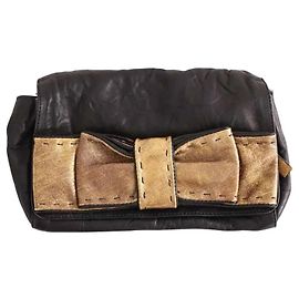 Chloé Clutch aus schwarzem Leder