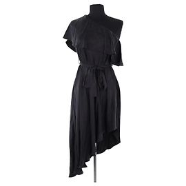 Vestido de seda negro Zimmermann