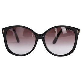 Óculos de sol Tom Ford pretos em plástico