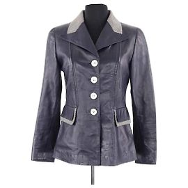 Loewe Lederjacke in Blau