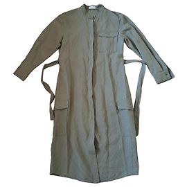Autre Marque Marc O'Polo Olive Green Lyocell & Linen Long Dress