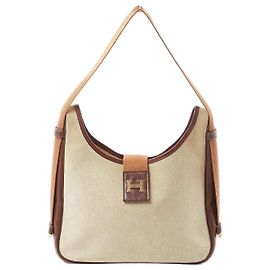 Hermès Borsa a tracolla Hermes Sako Toile H in Brown O:1985
