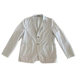 Giacca Adolfo Dominguez Beige in Cotone e Lyocell