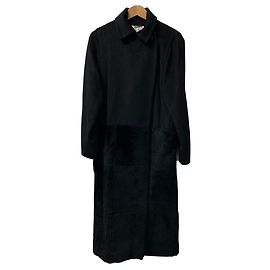 Max Mara langer Mantel aus Lammfell in Camel
