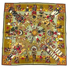 Pañuelo Hermès Kachinas 100% Seda