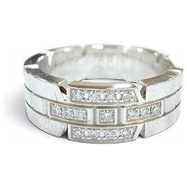 Anel Cartier B4064356 Tank Française Diamantes
