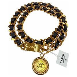 Ceinture à chaîne avec logo en métal Chanel Vintage