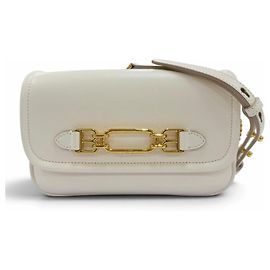 Bally VIVA XS 03 Schultertasche aus Leder mit Kette in Ivory