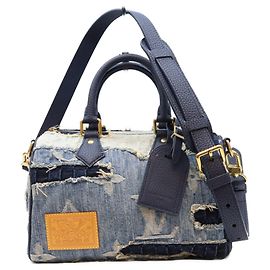 Borsa Louis Vuitton Damier Denim & Monogram Patchwork