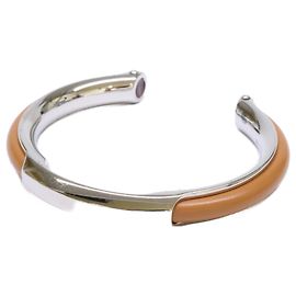 Hermès Bracelete de Couro e Metal Hermes