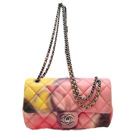 Bolsa de Ombro Chanel Lambskin S-Flap Flower Power Matelassé