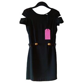 Versace For H&M Mini abito in cady nero Versace per H&M con bottoni dorati