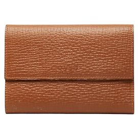 Loewe braunes Leder Tri-fold Portemonnaie