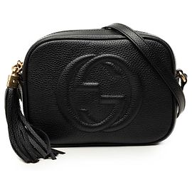 Gucci Soho Disco Crossbody em couro de bezerro preto