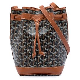 Goyard Black Goyardine Petite Flot