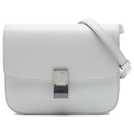Céline Celine White Medium Calfskin Classic Box